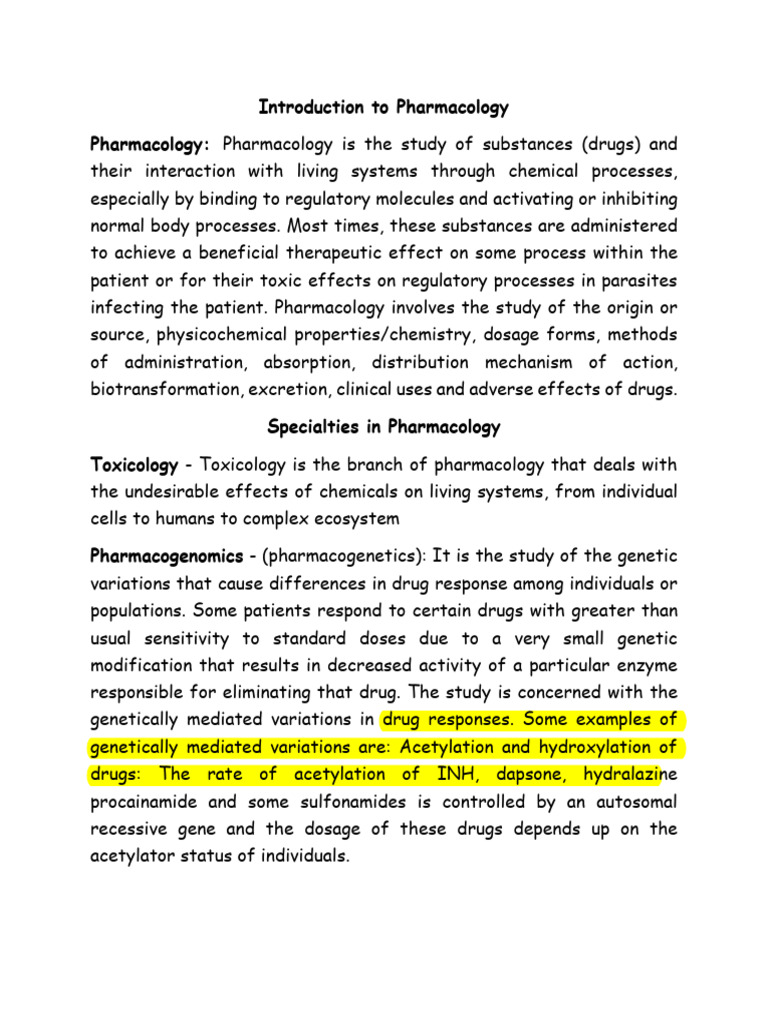 Introduction To Pharmacology-1-1 | PDF | Receptor Antagonist | Drug ...