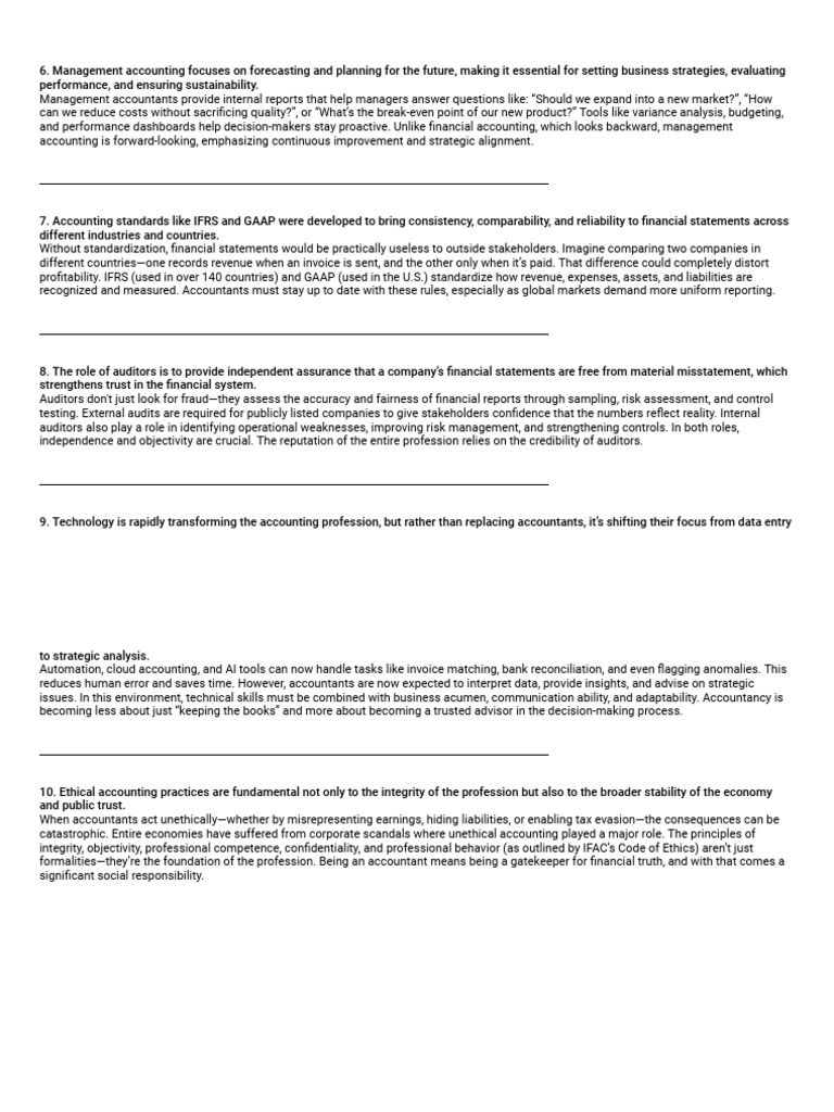 Key Aspects of Modern Accounting Practices | PDF | Audit | Accounting