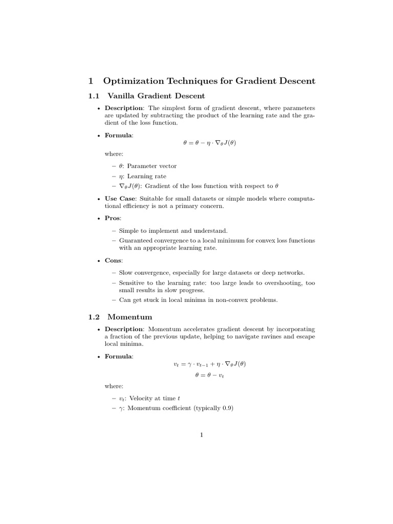 Optimization of Gradiant Descant | PDF | Mathematical Analysis ...
