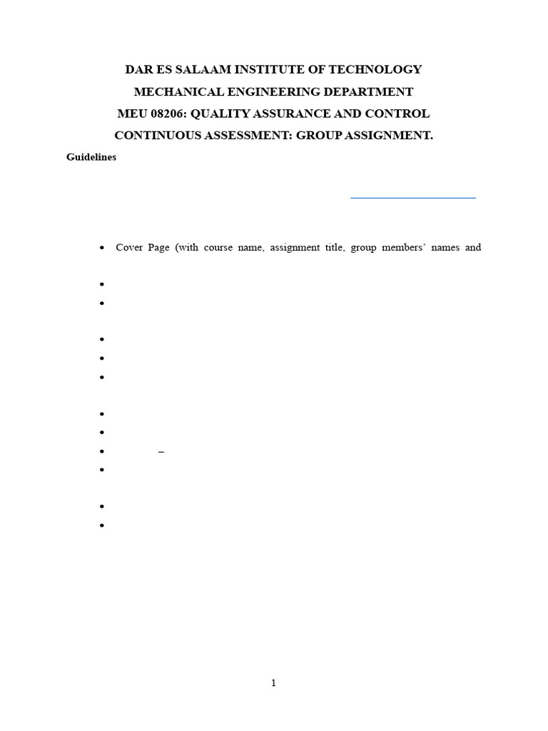 Quality Assignment | PDF | Statistics | Analysis