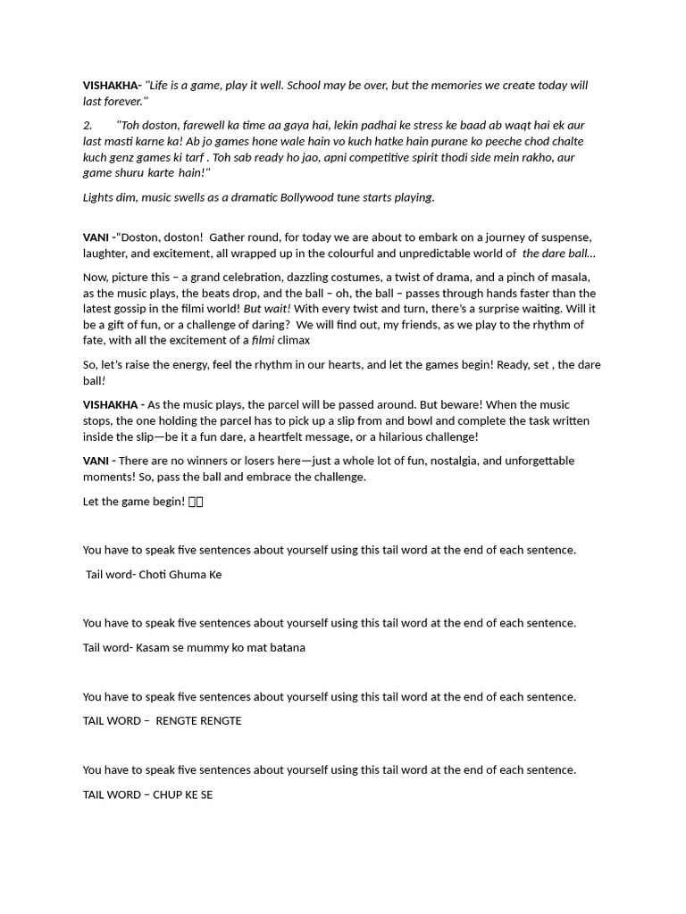 Farewell Games | PDF