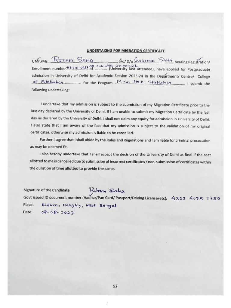 Undertaking | PDF