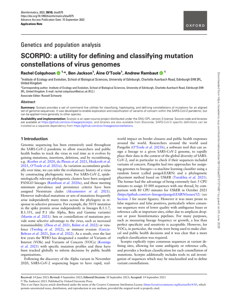 Btad 575 | PDF | Gene | Mutation