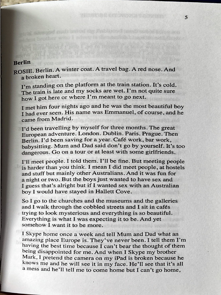 Rosie's Monologue A Journey Home PDF