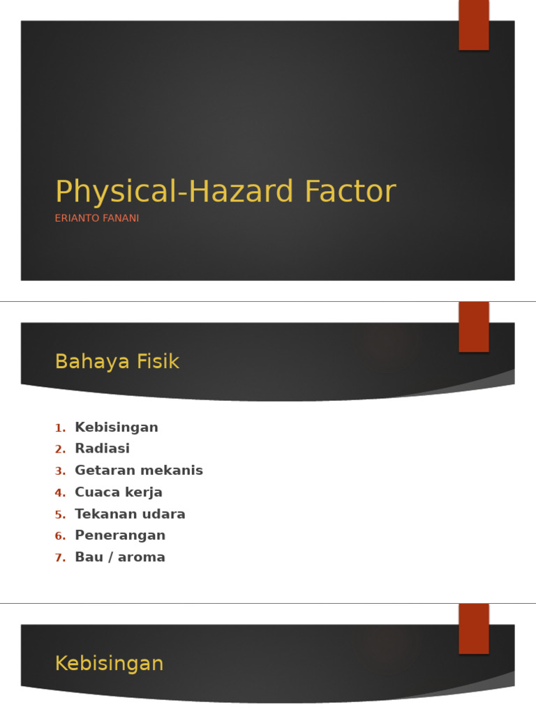 Physical Hazard Factor | PDF