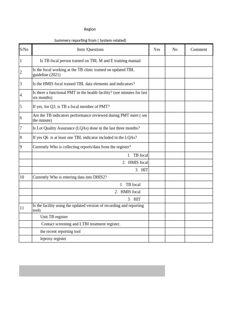 Oromia Region TB Data Summary Report | PDF | Tuberculosis | Medical ...
