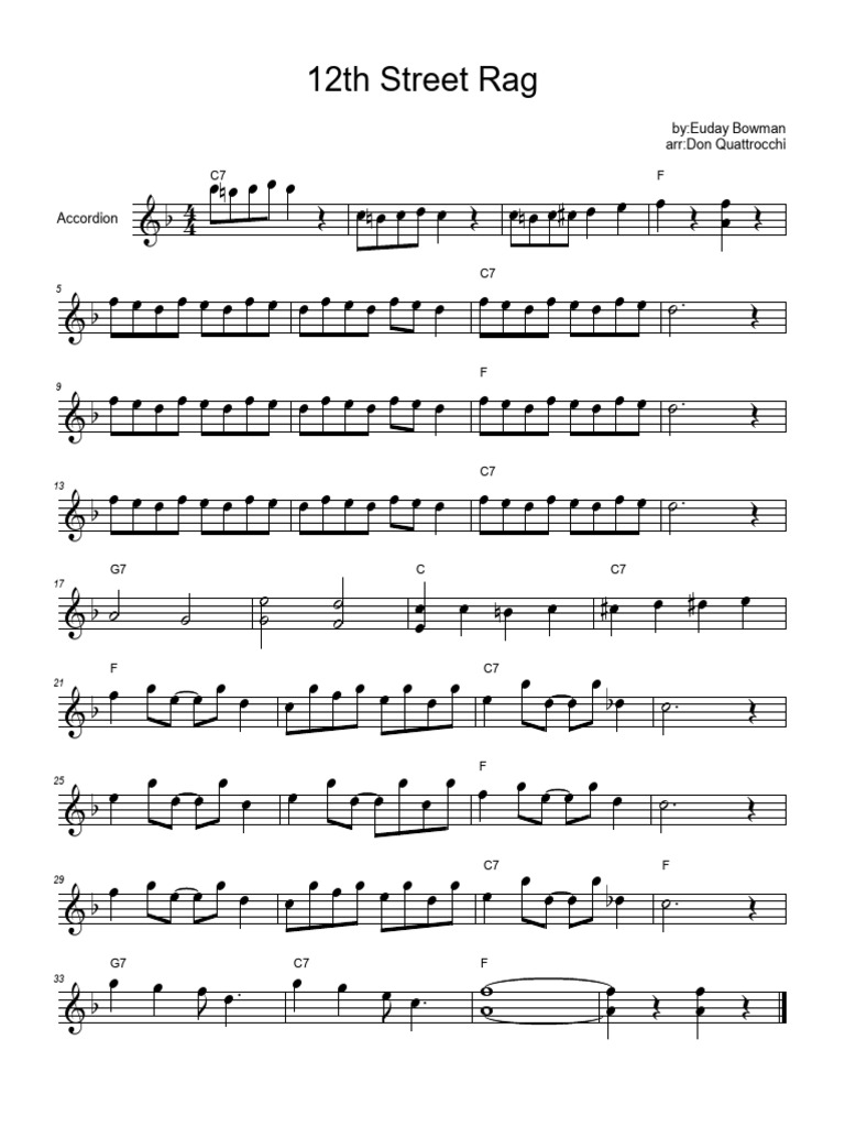 12th Street Rag | PDF