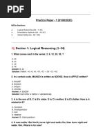 Math Aptitude Test Questions & Answers | PDF | Area | Mathematics