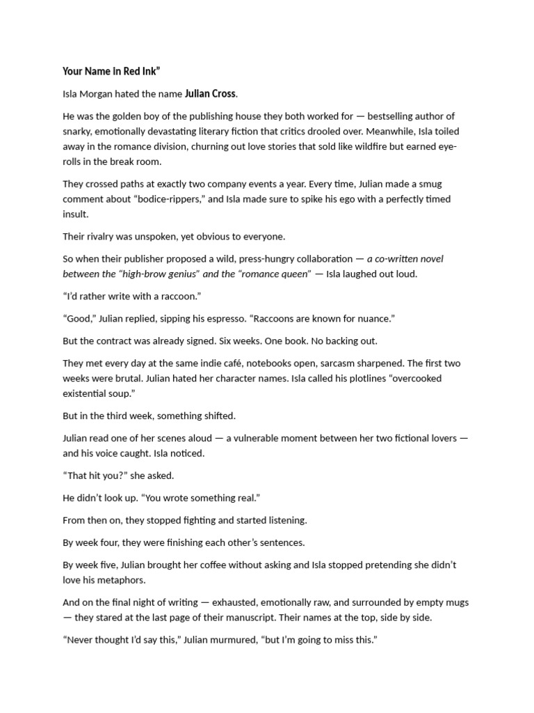Your Name in Red Ink | PDF