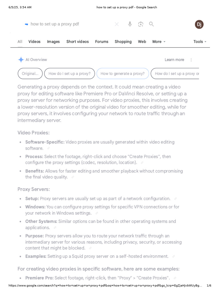 How To Set Up A Proxy PDF - Google Search | PDF | Proxy Server | Video