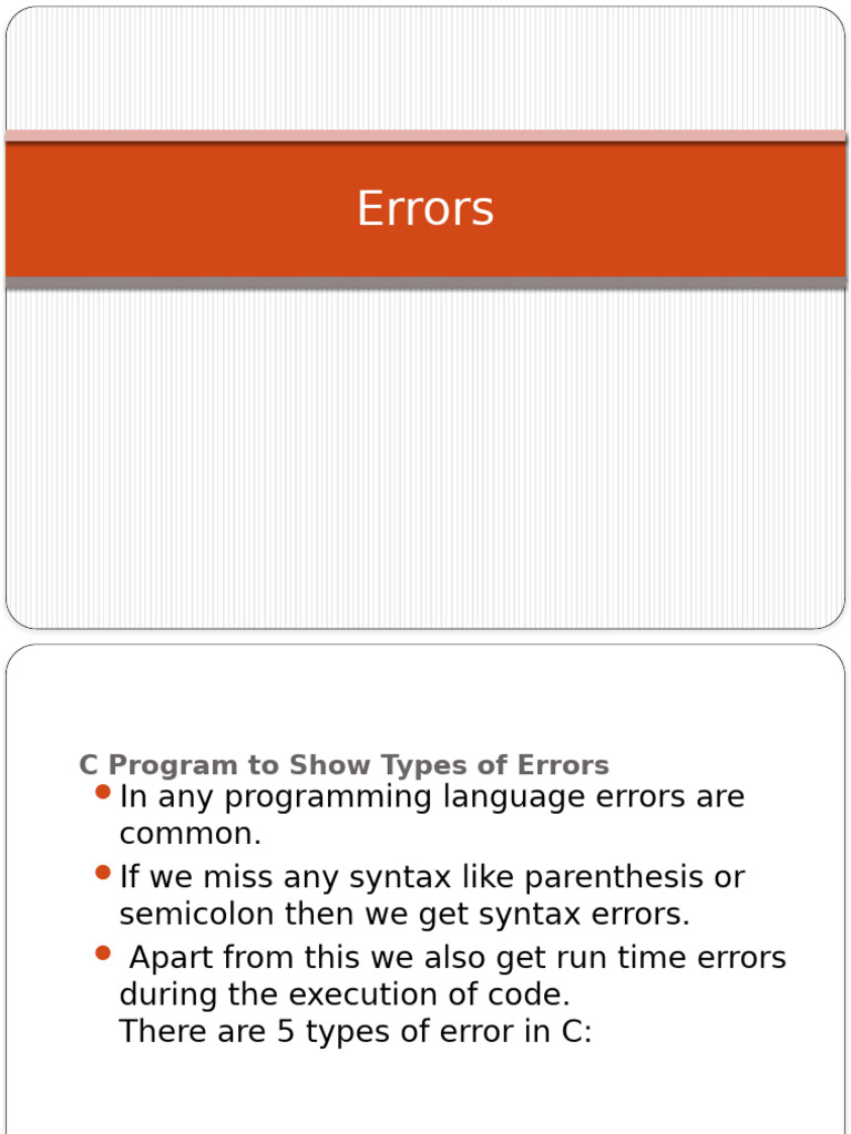 Errors | PDF