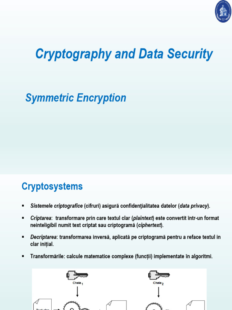 3 Cryptography Symmetric Encryption | PDF