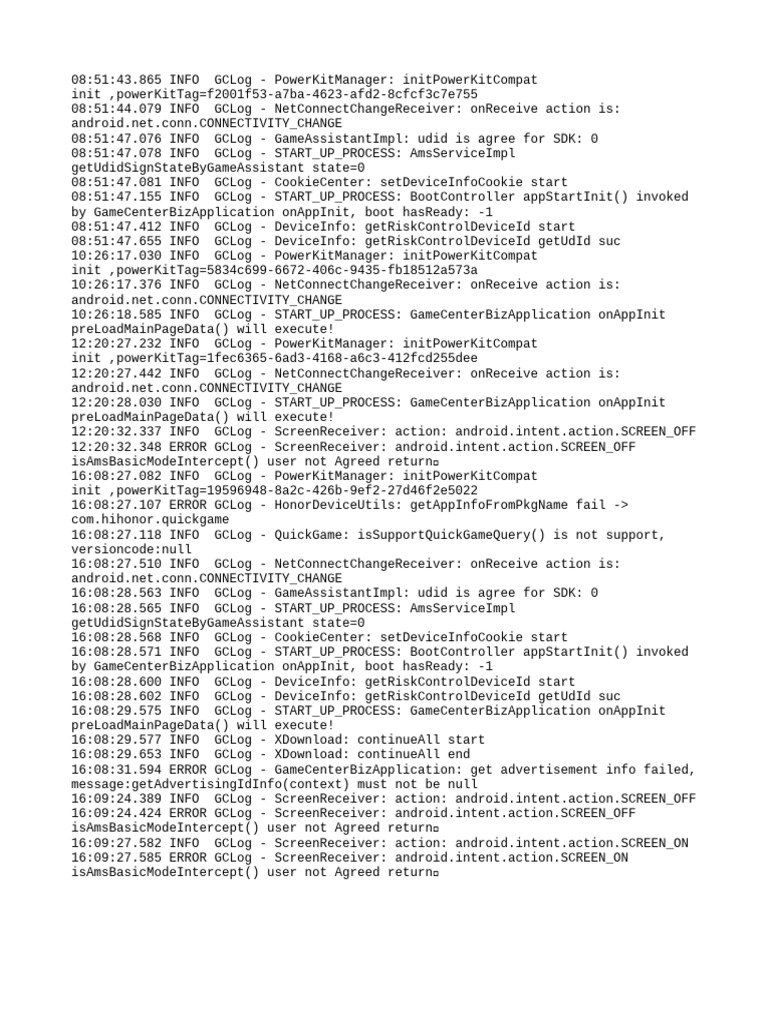 Android App Initialization Logs | PDF