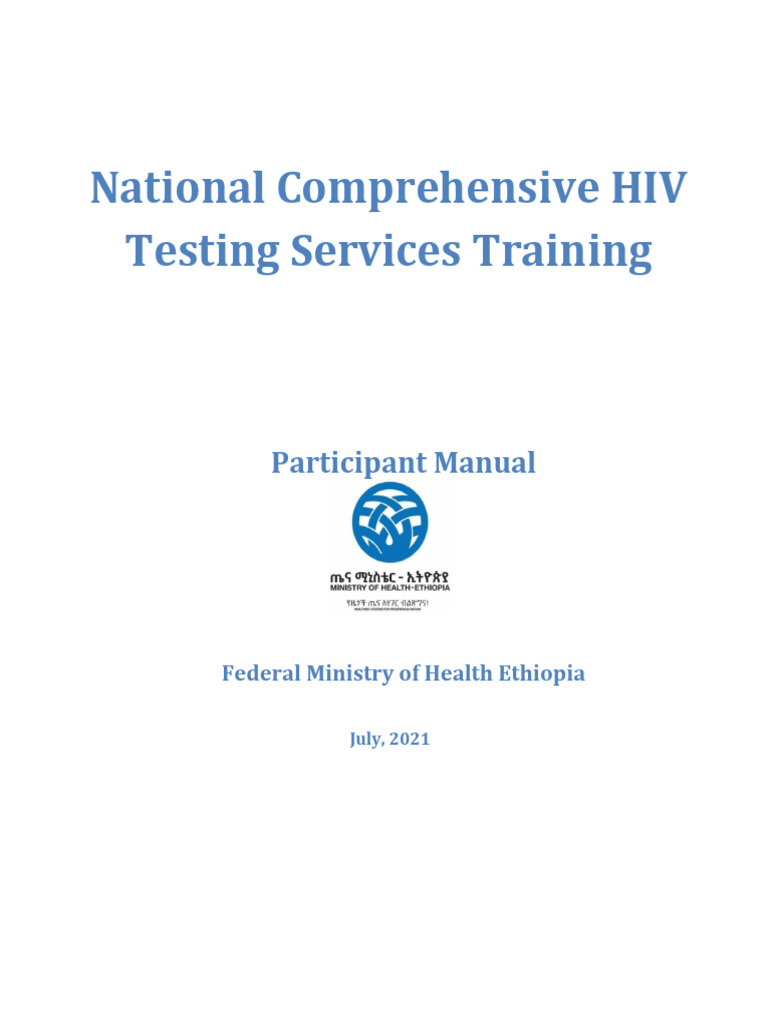 Comprehensive HIV Testing Training Manual | PDF | Prevention Of Hiv ...