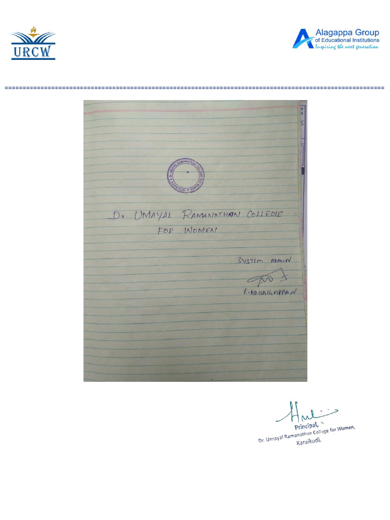 Dr. Umayal Ramanathan College Overview | PDF