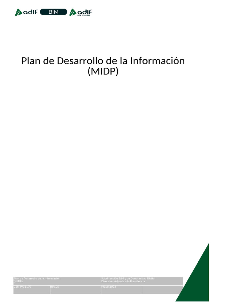 Plantilla MIDP para Entregas BIM | PDF