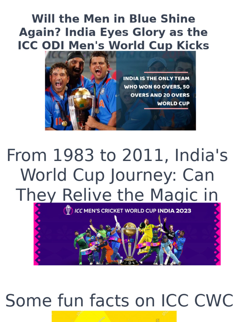 ICC CWC 2023 Campaign | PDF