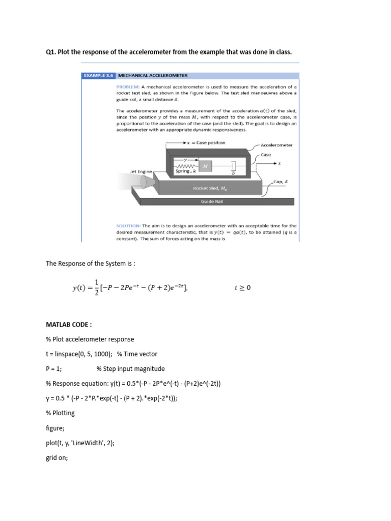 Accelerometer Response & Root Locus Analysis | PDF | Mathematical ...