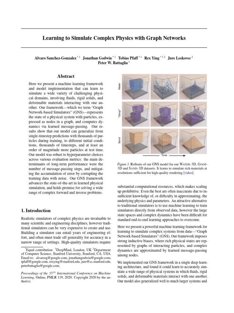 Graph Network Simulators for Physics | PDF | Simulation | Mean Squared ...