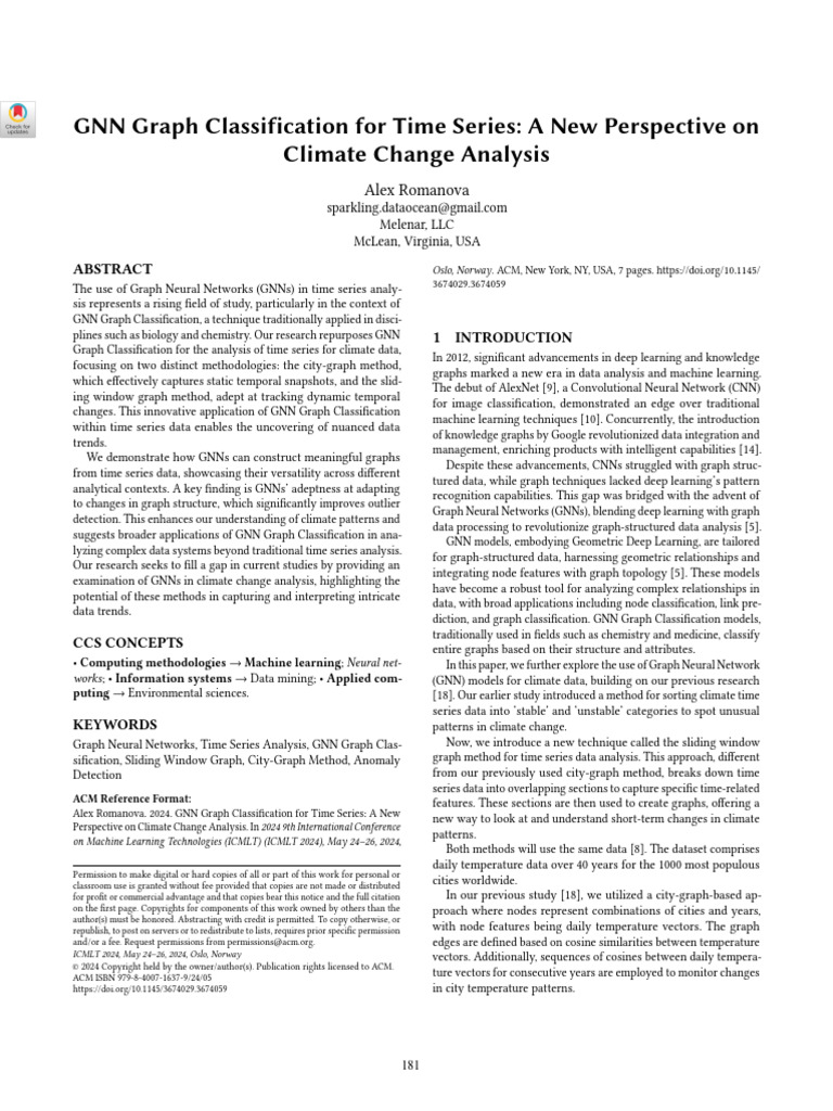 GNN Classification for Climate Time Series | PDF | Deep Learning | Time ...