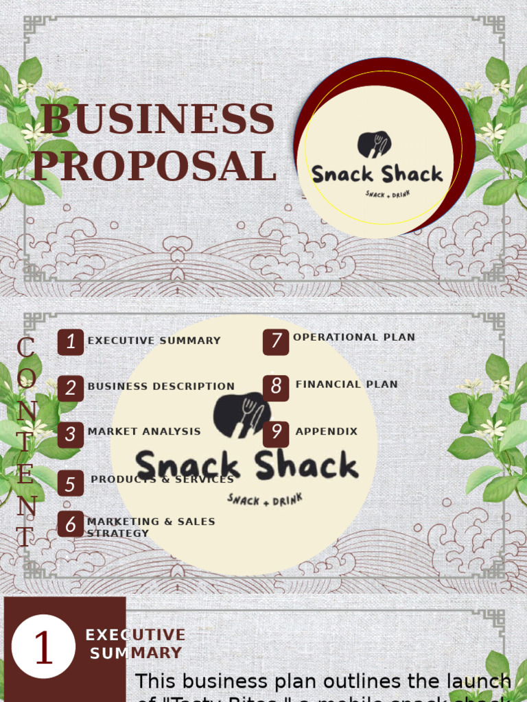 Tasty Bites Snack Shack Business Plan | PDF | Food Industry