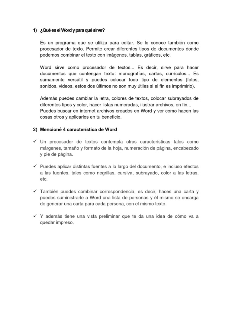Qué Es El Word Y Para Qué Sirve