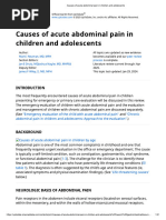 RCH Guidelines: Pediatric Abdominal Pain | PDF | Pain | Constipation