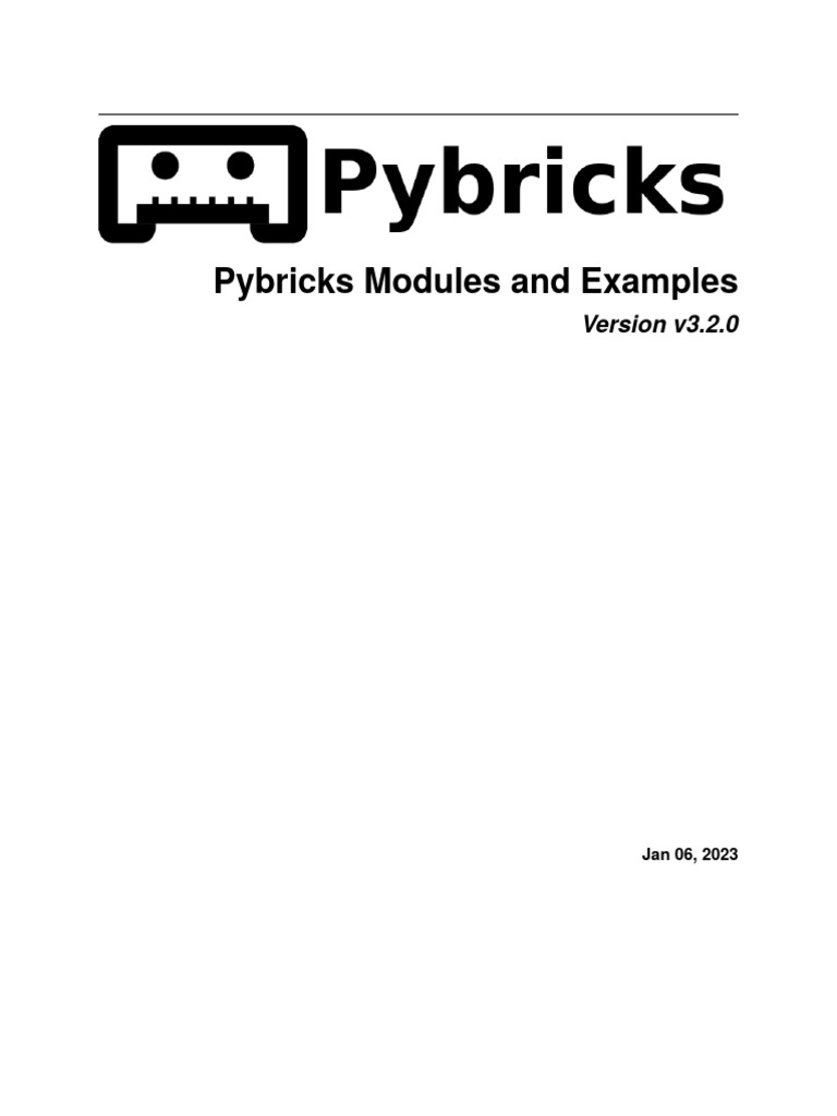 Pybricks Modules Documentation v3.2.0 | PDF | Computing | Computer ...