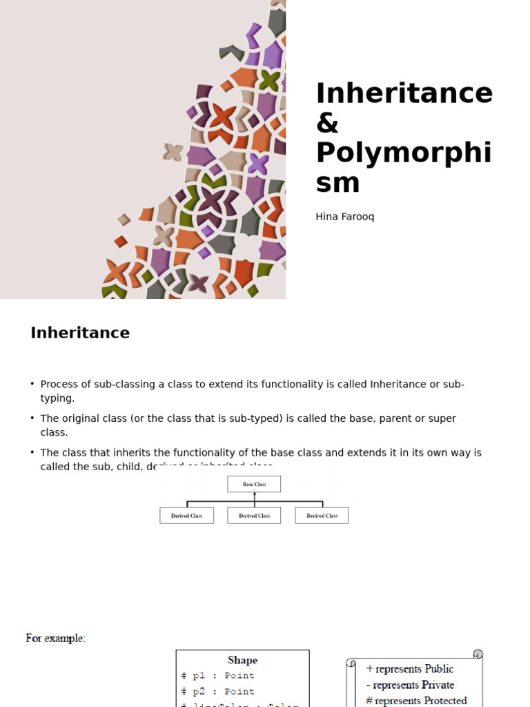 Inheritance & Polymorphism | PDF | Class (Computer Programming ...