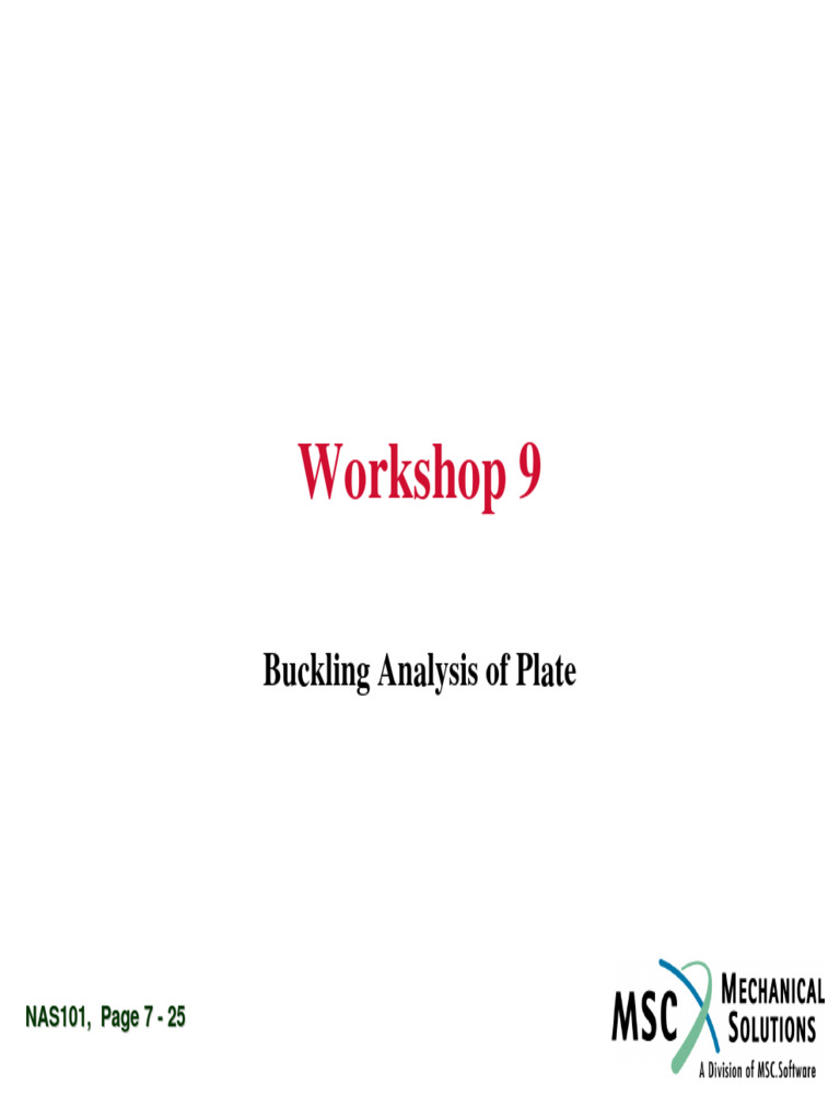 Buckling Analysis Workshop 9 Guide | PDF