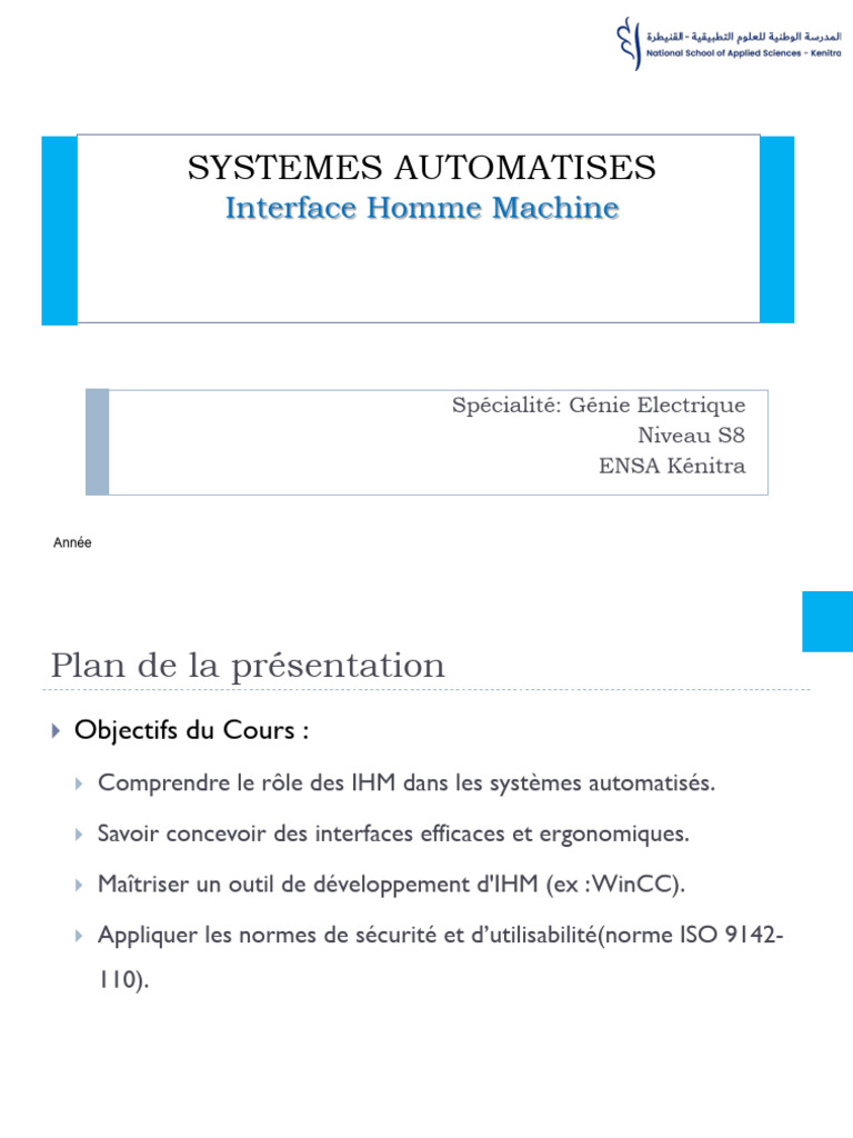 Conception d'IHM pour systèmes automatisés | PDF | Interaction humain ...