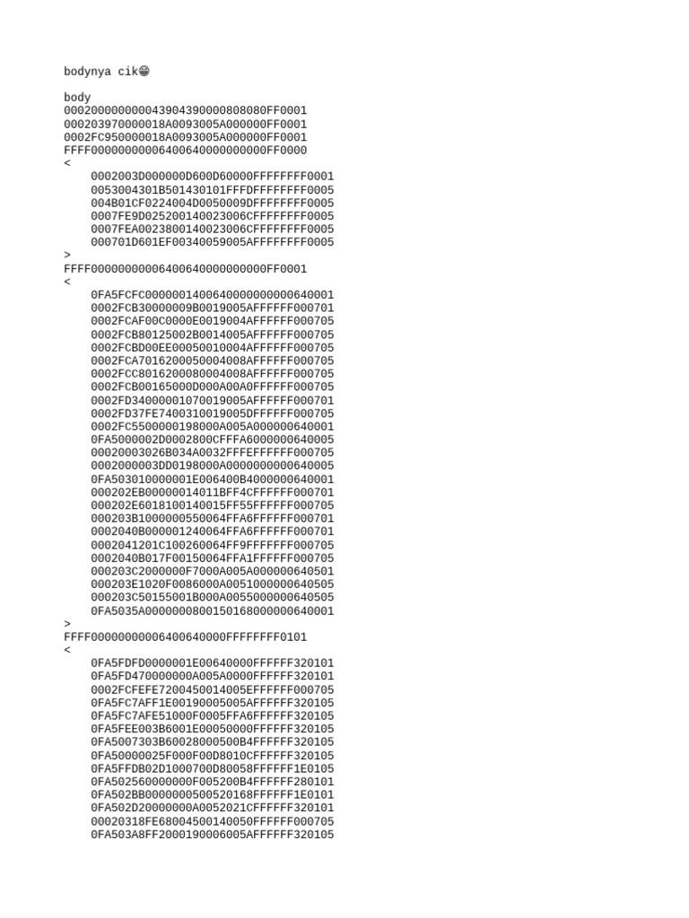 Hexadecimal Data Structure Analysis | PDF