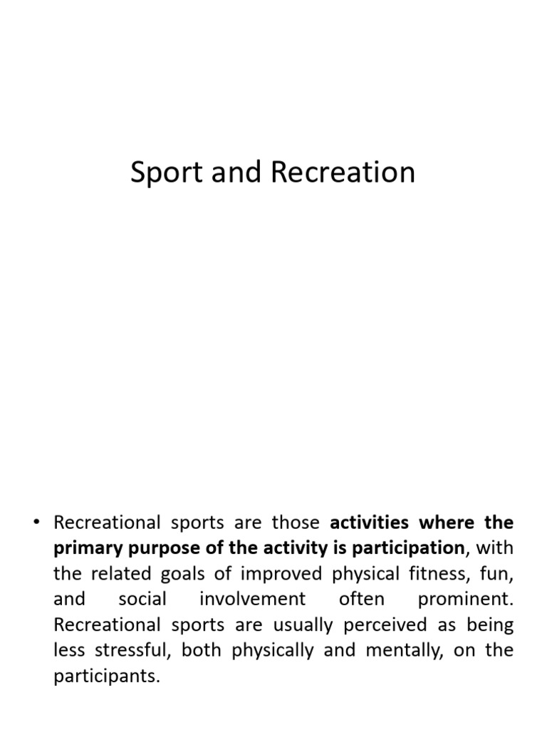 Sport and Recreation | PDF | Archery | Recreation