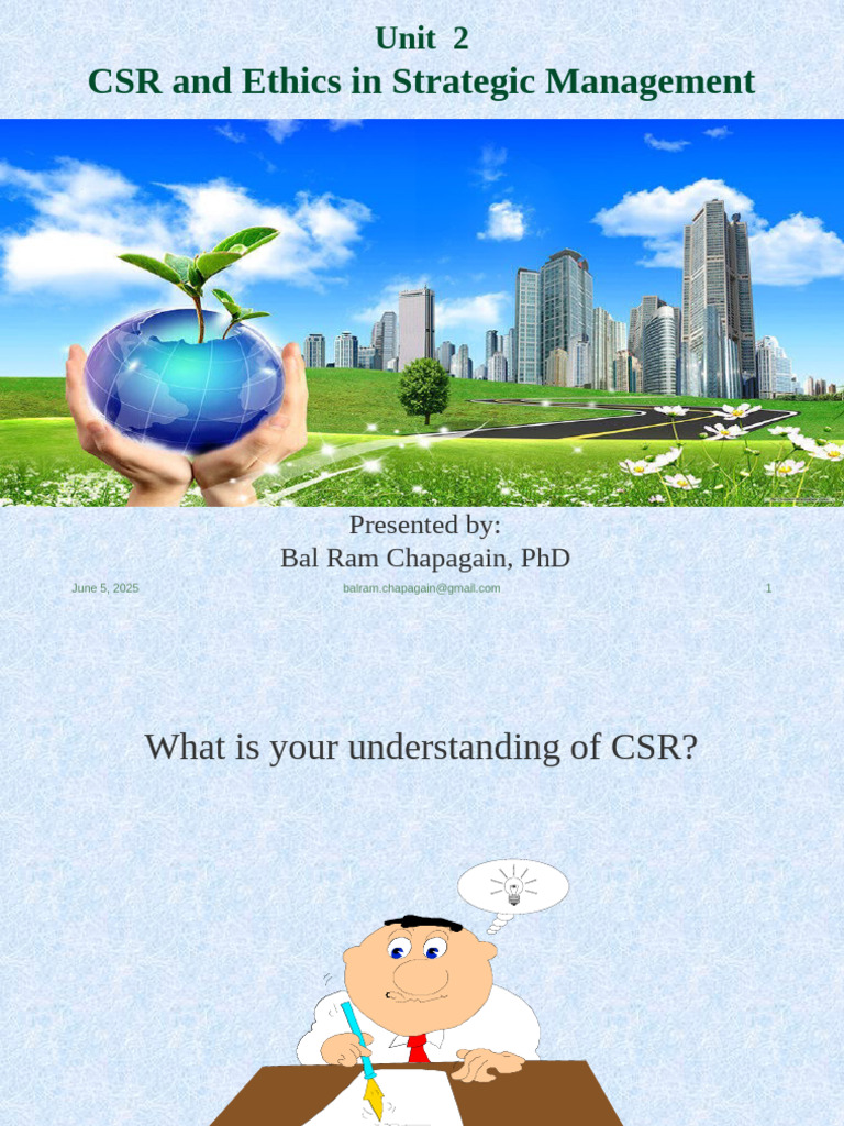 CSR and Ethics in Strategic Management | PDF | Corporate Social ...