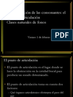 Clasificacion de consonantes