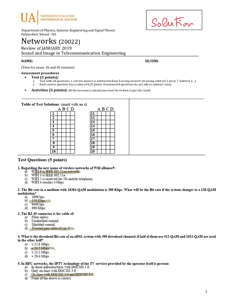 Exam Guide for Network Engineering | PDF | Ieee 802.11 | Cable Television