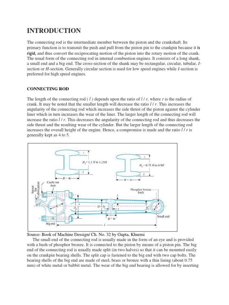 Designing of Connecting Rod PDF Buckling Piston