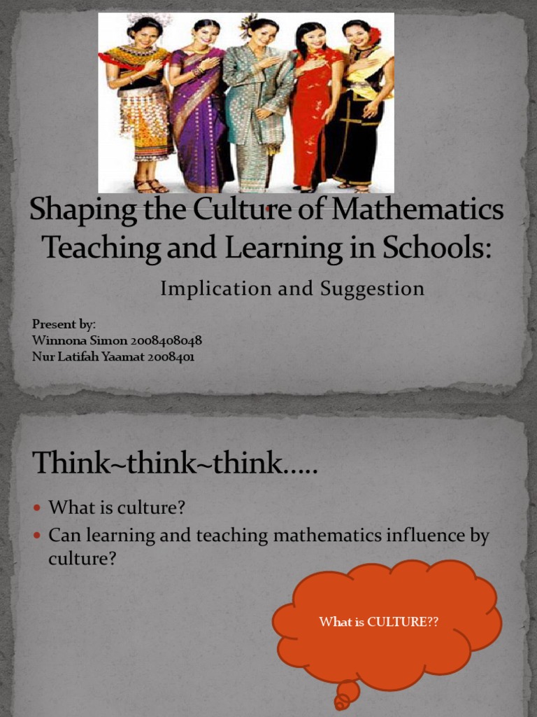 Shaping The Culture of Mathematics Teaching and Learning | PDF ...