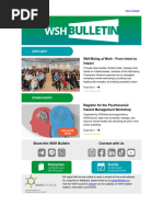 WSH Bulletin: Safety Tips & Updates | PDF