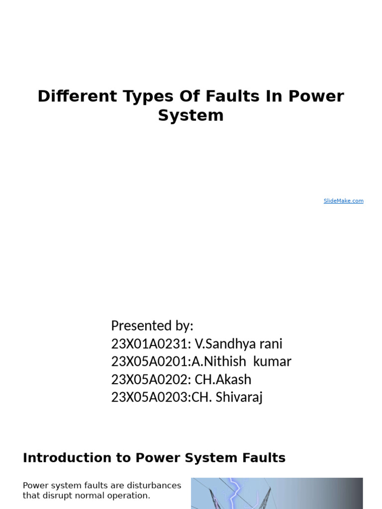 Types of Power System Faults Explained | PDF | Power Engineering ...