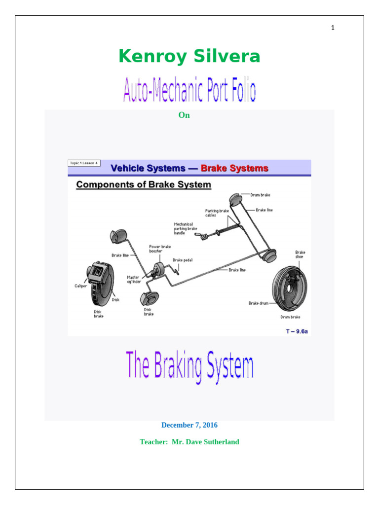 Understanding Automotive Braking Systems | PDF | Brake | Anti Lock ...