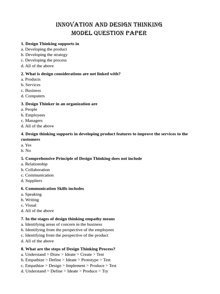 Design Thinking: Key Concepts and Practices | PDF | Design Thinking ...
