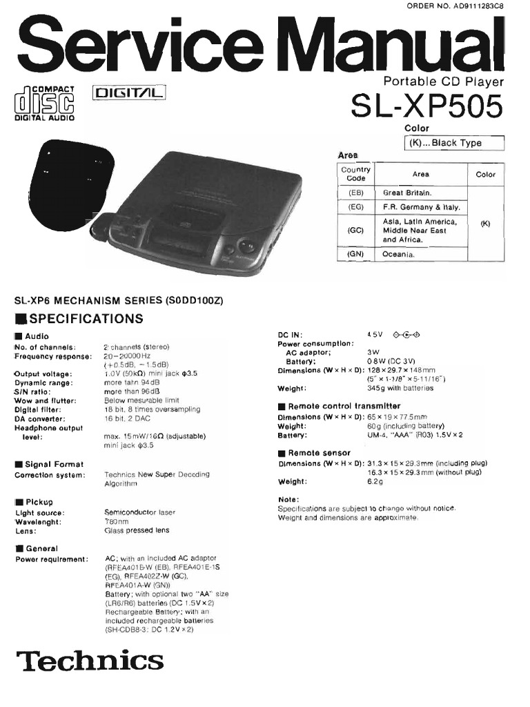 Technics SL Xp505 | PDF