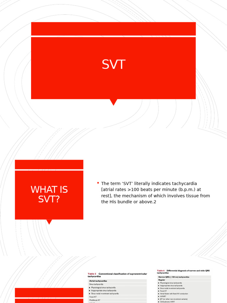 SVT | PDF | Internal Medicine | Cardiovascular Physiology