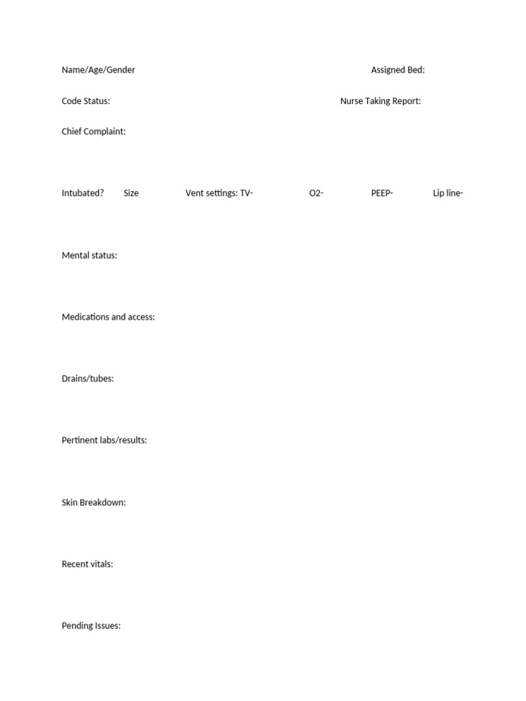 Patient Report Summary Template | PDF