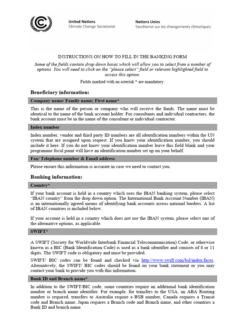 How to Complete a Bank Form | PDF | Banking