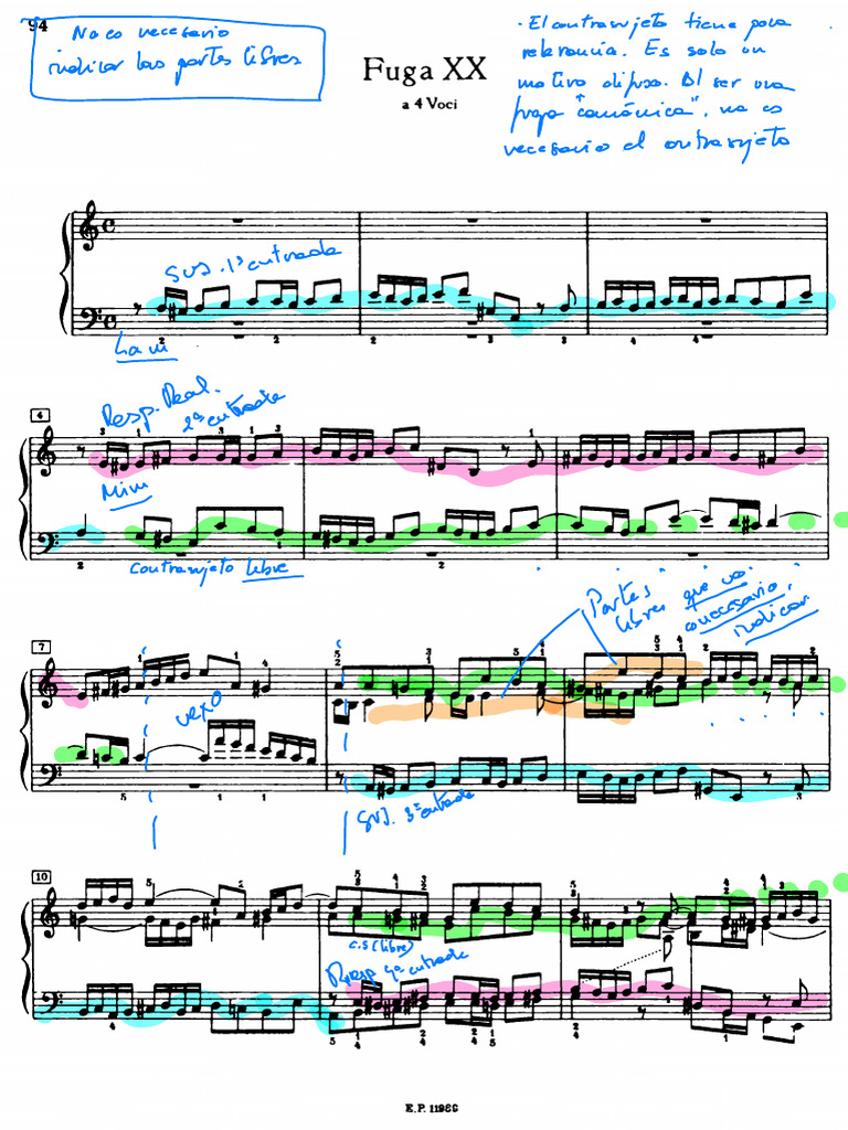 Fuga 20 | PDF | Formas musicales | Música clásica
