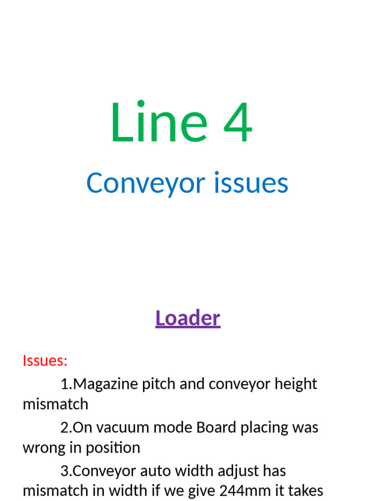 Conveyor System Troubleshooting Guide | PDF