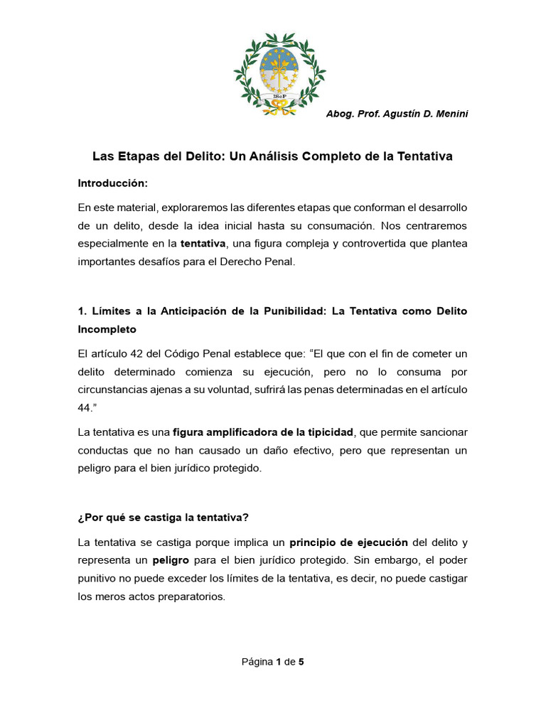 Etapas Del Delito | PDF | Ley Pública | Derecho penal