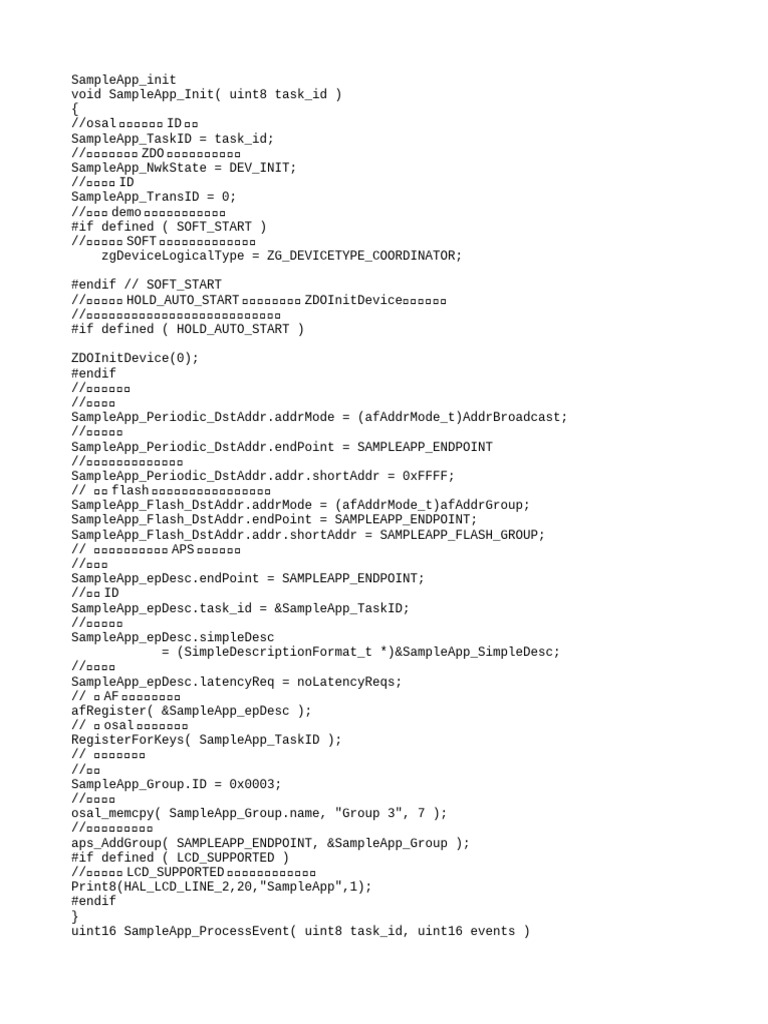 SampleApp Initialization and Event Handling | PDF
